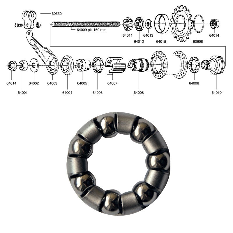 SHIMANO 1-v (CB-E110), kuularengas A