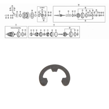 SHIMANO NEXUS 3-V JA 7-V, ( SG-3C40/41 JA SG-7C25/30),varmistinrengas D:9mm