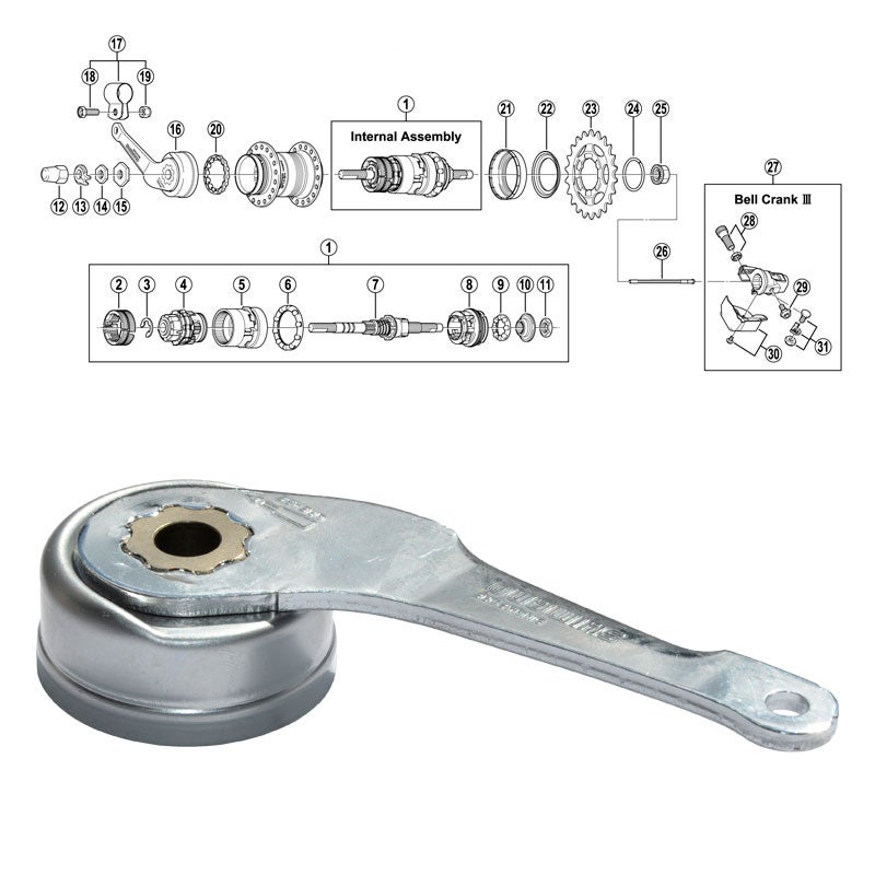 SHIMANO 3-v (SG-3C41, jarruvarsi